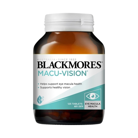 Macu Vision Blackmores Australian Eye Supplements 125 Tablets