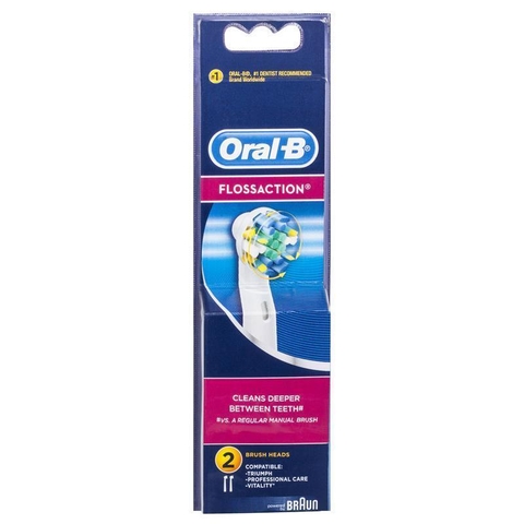 Australian Oral B Floss Action electric toothbrush heads set of 2