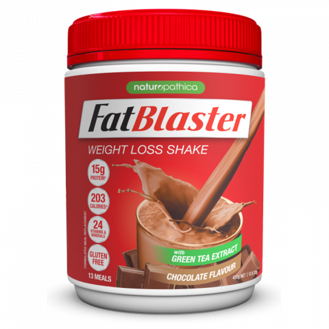 Australian FatBlaster Naturopathica Chocolate supports weight loss 430g