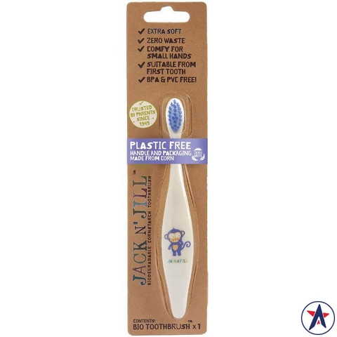 Table brush fight tooth give little image Jack N' Jill Bio-Toothbrush Monkey