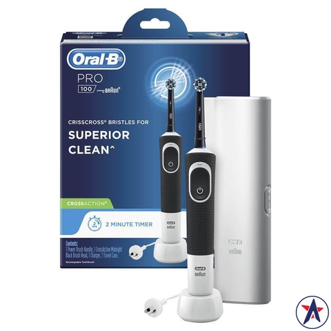 Oral B Pro 100 Cross Action Black electric toothbrush