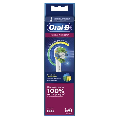 Oral B Floss Action electric toothbrush heads set of 3 from Australia