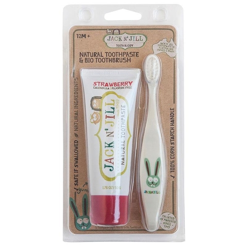 Australian Jack N' Jill Strawberry Natural toothpaste 50g with toothbrush