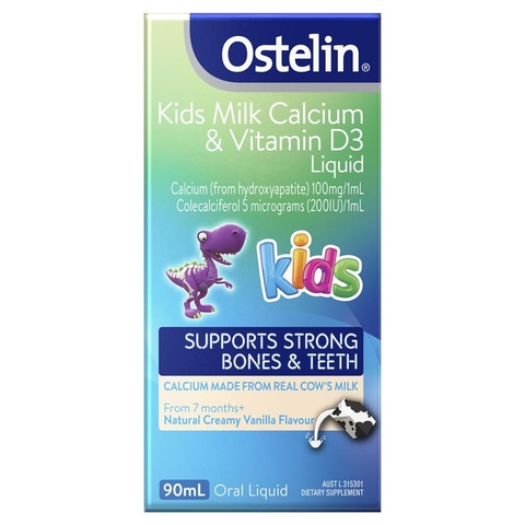 Calcium Ostelin Calcium Vitamin D3 for babies Kids Milk liquid 90ml