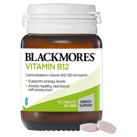Vitamin B12 Blackmores Cyanocobalamin 100 mcg Australian 75 tablets