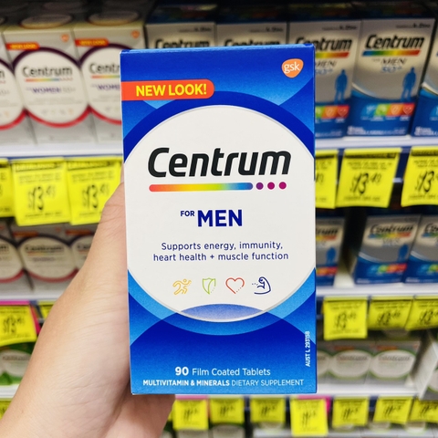 Centrum Vitamins For Men for men under 50 years old from Australia 90 tablets