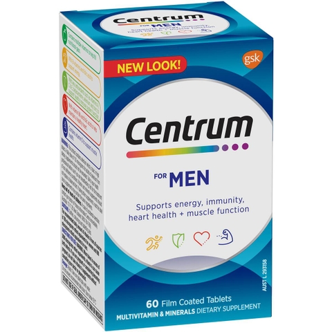 Centrum Multivitamin For Men for men under 50 years old from Australia 60 tablets