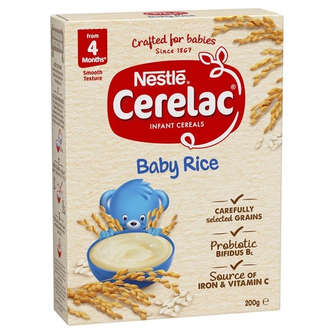 Nestlé Cerelac baby food powder for babies Australian Baby Rice Cereal 200g