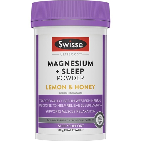 Swisse Magnesium + Sleep Lemon & Honey sleep support powder 180g