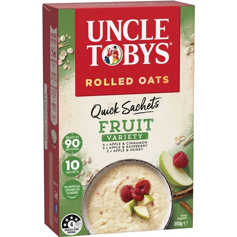 Uncle Tobys Australian Oats Quick Sachets Fruit Variety 350g