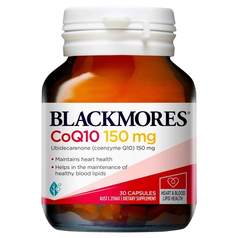 Coenzyme Q10 for the heart Blackmores CoQ10 150mg High Potency 30 tablets