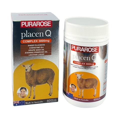 Lanopearl Purarose Placen Q Complex 3000mg sheep placenta 60 tablets