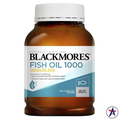 Blackmores Australian Odorless Fish Oil 1000mg Odorless 400 capsules