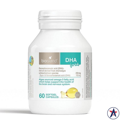 DHA Bio Island for Kids fish oil for baby's brain development 60 capsules