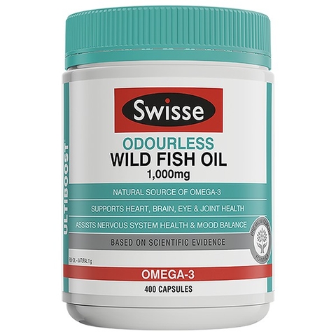 Swisse Ultiboost Odorless Wild Fish Oil 1000mg 400 capsules
