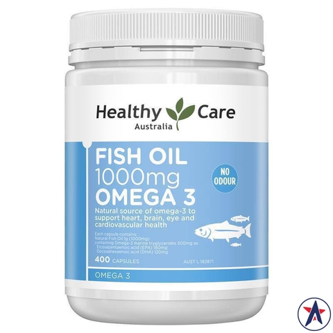 Australian Fish Oil Omega 3 Healthy Care 1000mg 400 capsules