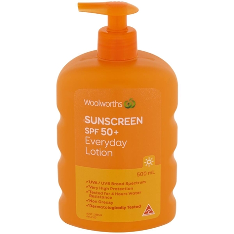 Woolworths Sunscreen Everyday Lotion SPF 50+ 500ml