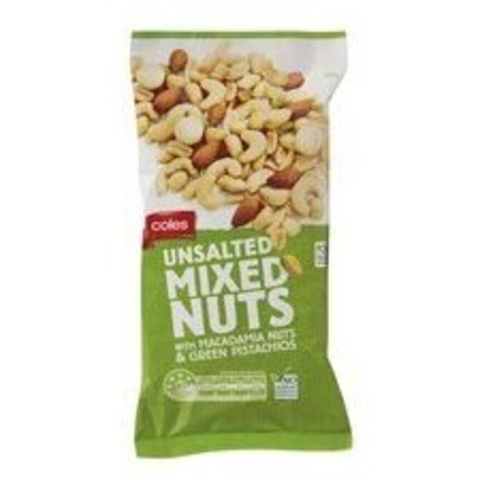 Mixed Nuts Coles Unsalted Australian 375g