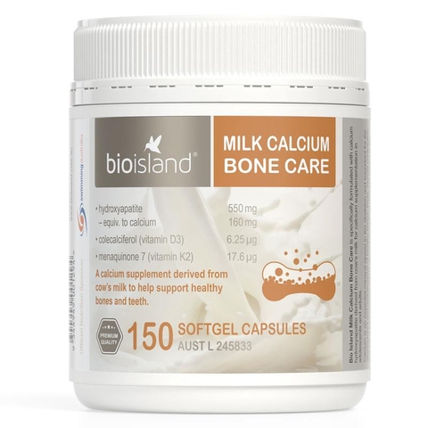 Bio Island Milk Calcium Bone Care calcium supplement tablets 150 tablets