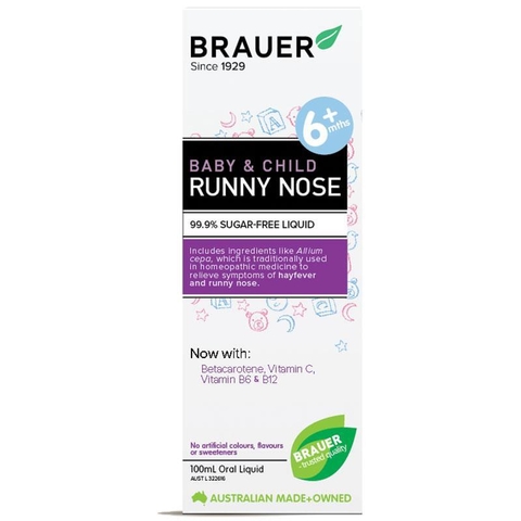Brauer Baby Child Runny Nose syrup for children 100 ml