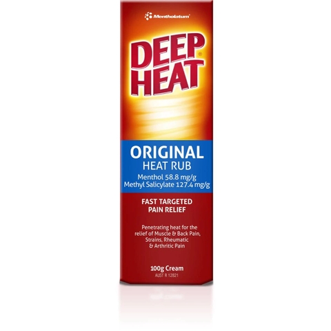 Australian Mentholatum massage gel Deep Heat Original Heat Rub 100g