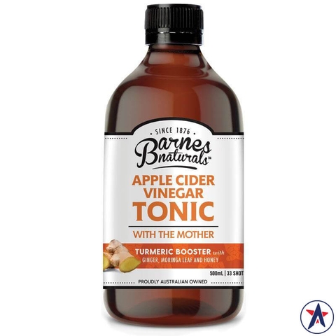 Barnes Naturals Apple Cider Vinegar Tonic with The Mother Turmeric Booster 500ml