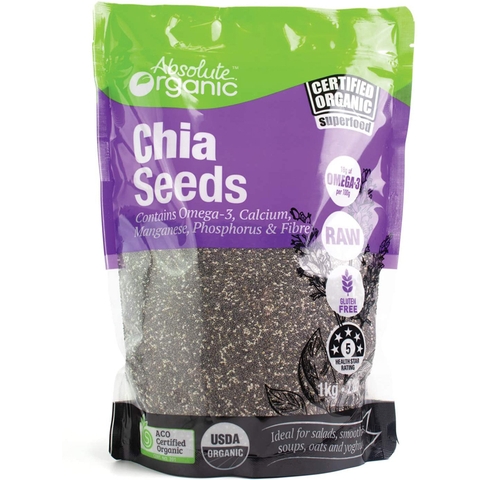 Australian black chia seeds Absolute Organic Chia Seeds Black 1kg