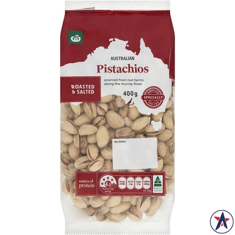 Pistachio Crunchy Roasted & Salted Woolworths 400g