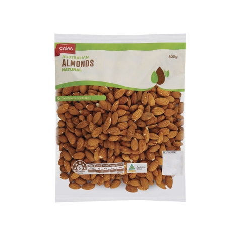 Coles Natural Almonds 800g