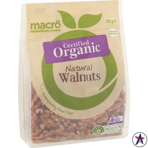 Macro Organic Natural Walnuts 250g