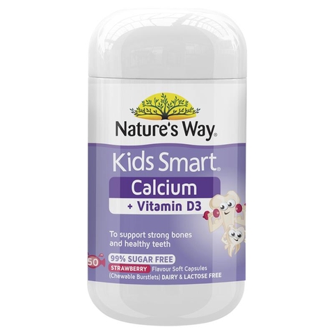 Nature's Way Kids Smart Bursts Calcium + Vitamin D3 50 Capsules