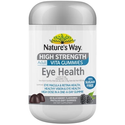 Nature's Way High Strength Adult Vita Gummies Eye Health 60 Pastilles Sugar Free