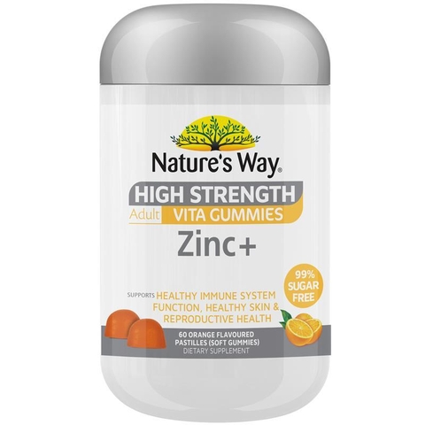 Nature's Way High Strength Adult Vita Gummies Zin+ Sugar Free 60 Pastilles