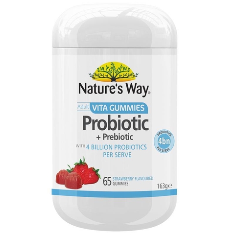Nature's Way Probiotic + Prebiotic Adult Vita Sugar Free 65 Gummies