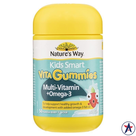 Nature's Way Kids Smart Vita Gummies Multi + Omega 3 50 Pastilles