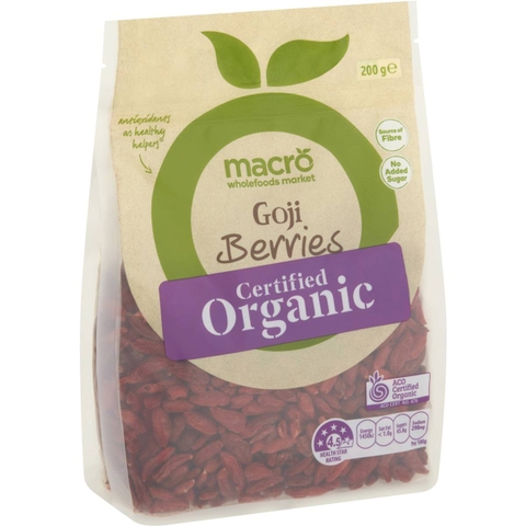 Australian Goji Berries Macro Certified Organic 200g