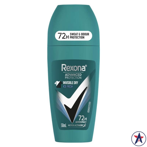 Rolling eliminate odor give Rexona Men 72 Hours Advanced Protection Invisible Dry Ice Fresh 50ml