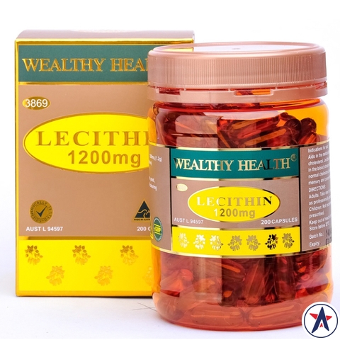 Wealthy Health Lecithin soy sprouts 1200mg 200 tablets