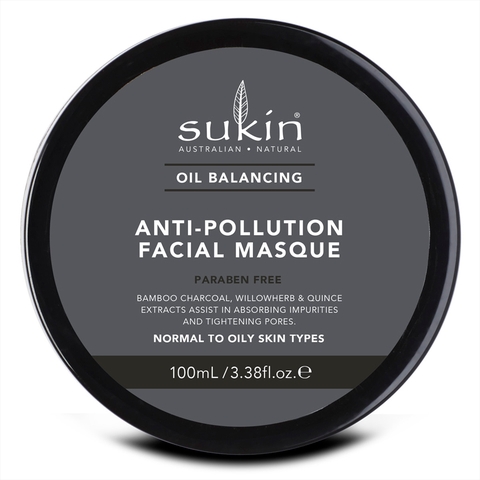 Sukin Oil Balancing Charcoal Anti-Pollution Bamboo Charcoal Mask 100ml