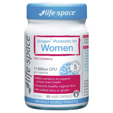 Life Space Urogen Probiotic Women Cranberry 60 capsules