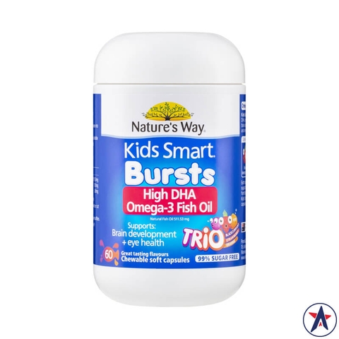 Nature's Way Kids Smart Bursts High DHA Omega-3 Fish Oil 60 Capsules