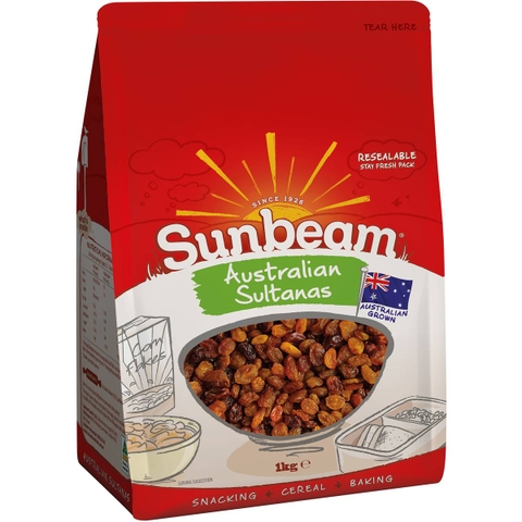 Australian raisins Sunbeam Australian Sultanas 1kg