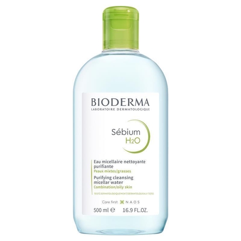 Bioderma blue Sebium H2O makeup remover for combination oily skin 500ml