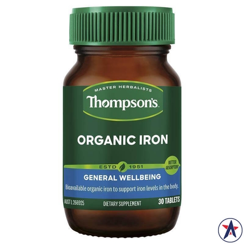 Iron property Thompson's Organic Iron 24mg 30 tablets