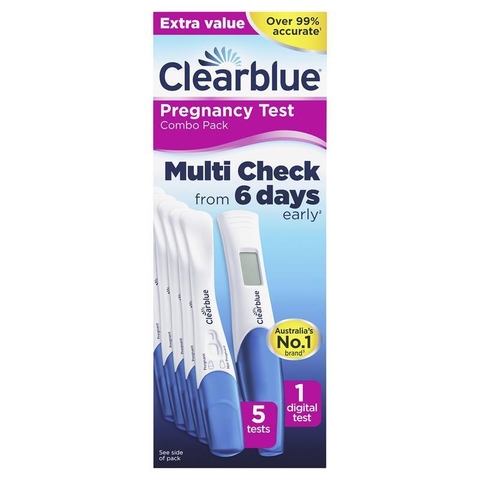 Set of Electronic Pregnancy Week Test Strips & 5 Clearblue Pregnancy Test Strips