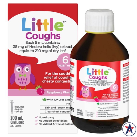 Cough syrup give little from 6 months age Little Coughs taste Raspberry 200ml