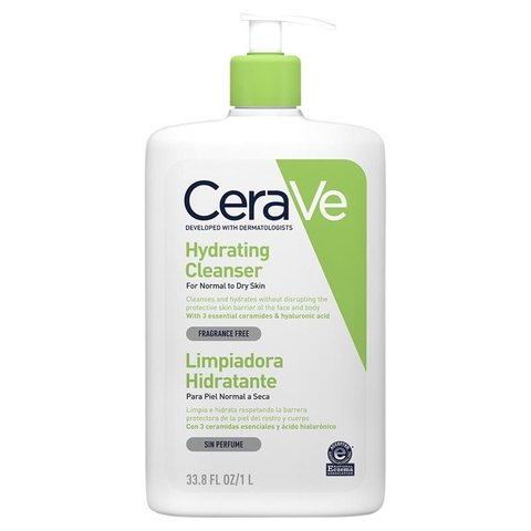 CeraVe facial cleanser for dry & normal skin Hydrating Cleanser 1 liter