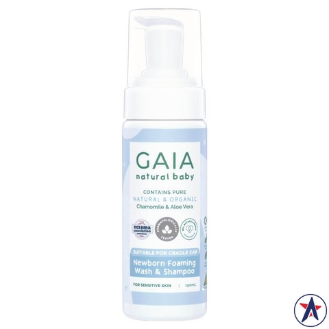 Gaia Newborn Foaming Wash & Shampoo 150ml for babies