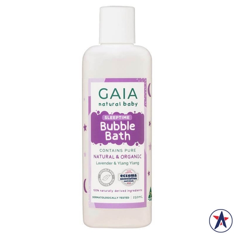 Gaia Natural Sleeptime Bubble Bath helps your baby sleep well 250ml