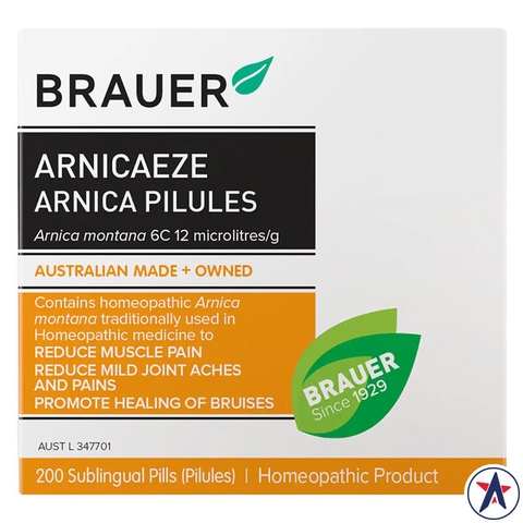 Vienna reduce painful muscle joint Brauer Arnicaeze Arnica Pills 8g